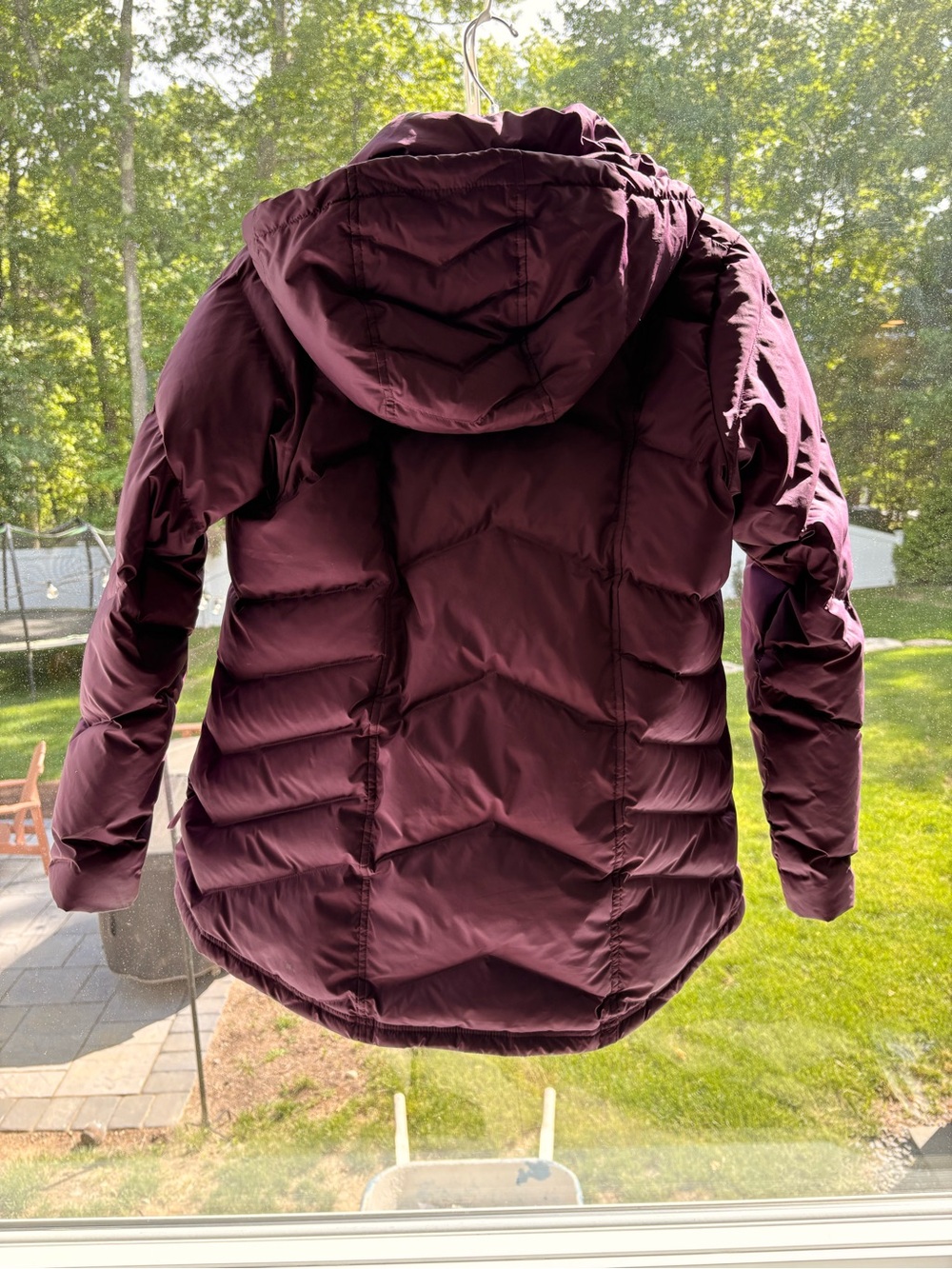 Patagonia Women's Hooded Puffer Jacket in Plum